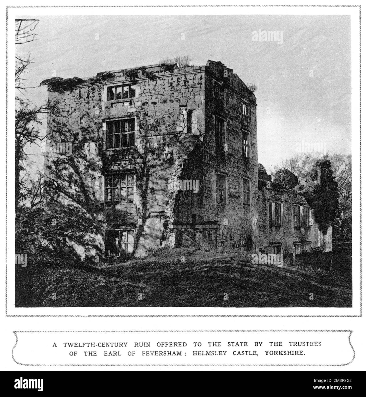 Château de Helmsley, Yorkshire Banque D'Images