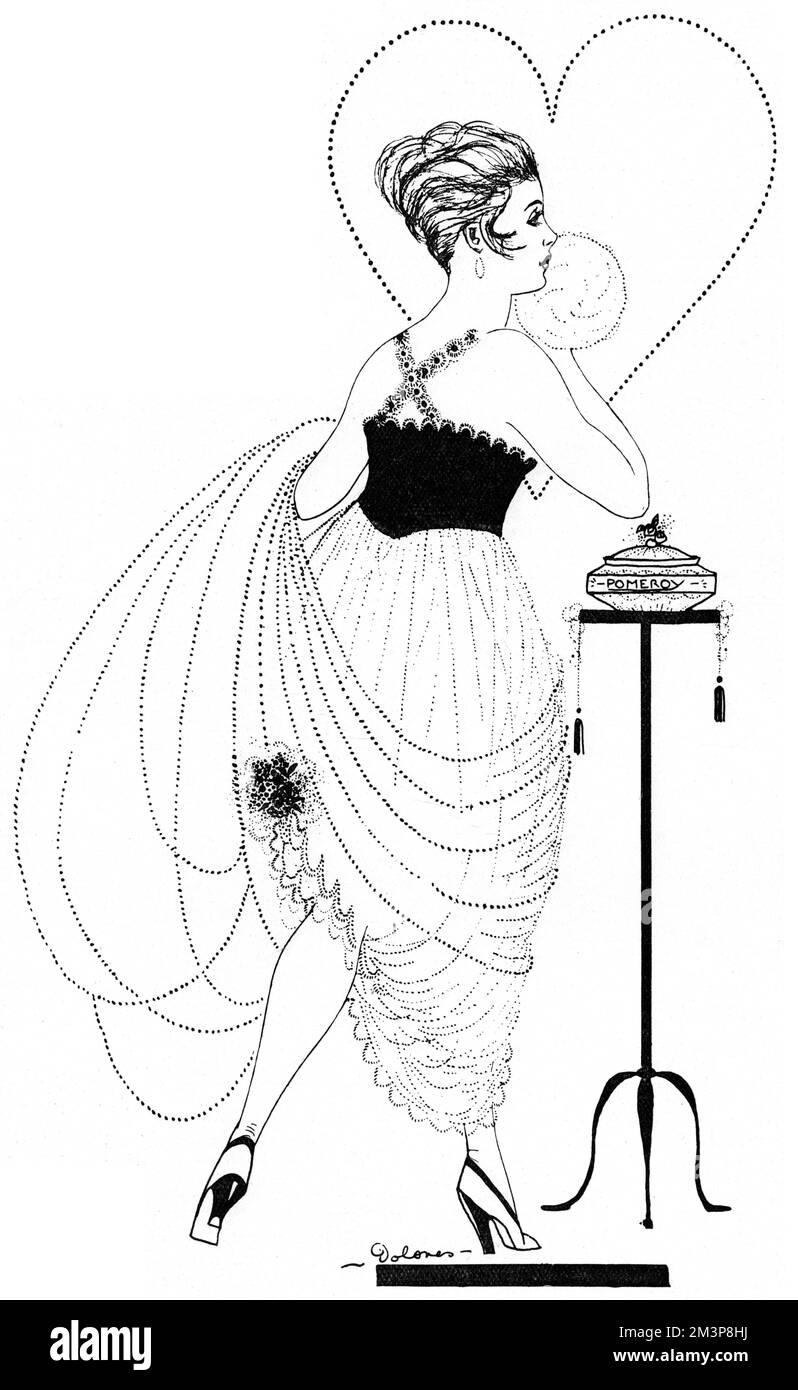 Lady poudre son visage, 1917 Banque D'Images