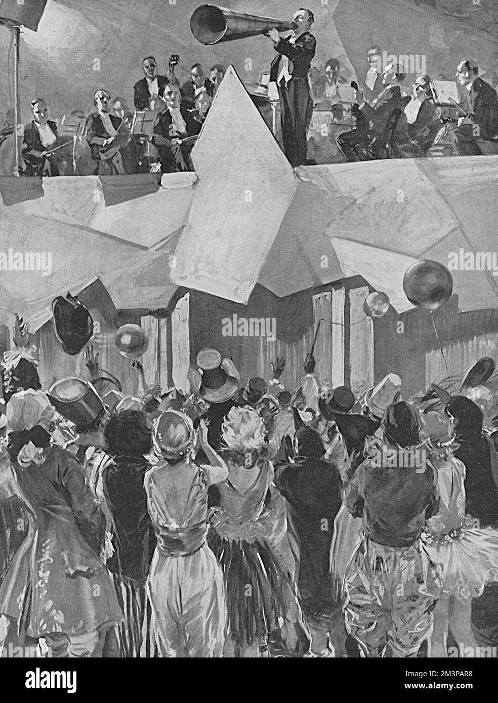 Annonce d'une naissance royale, 1923 Banque D'Images