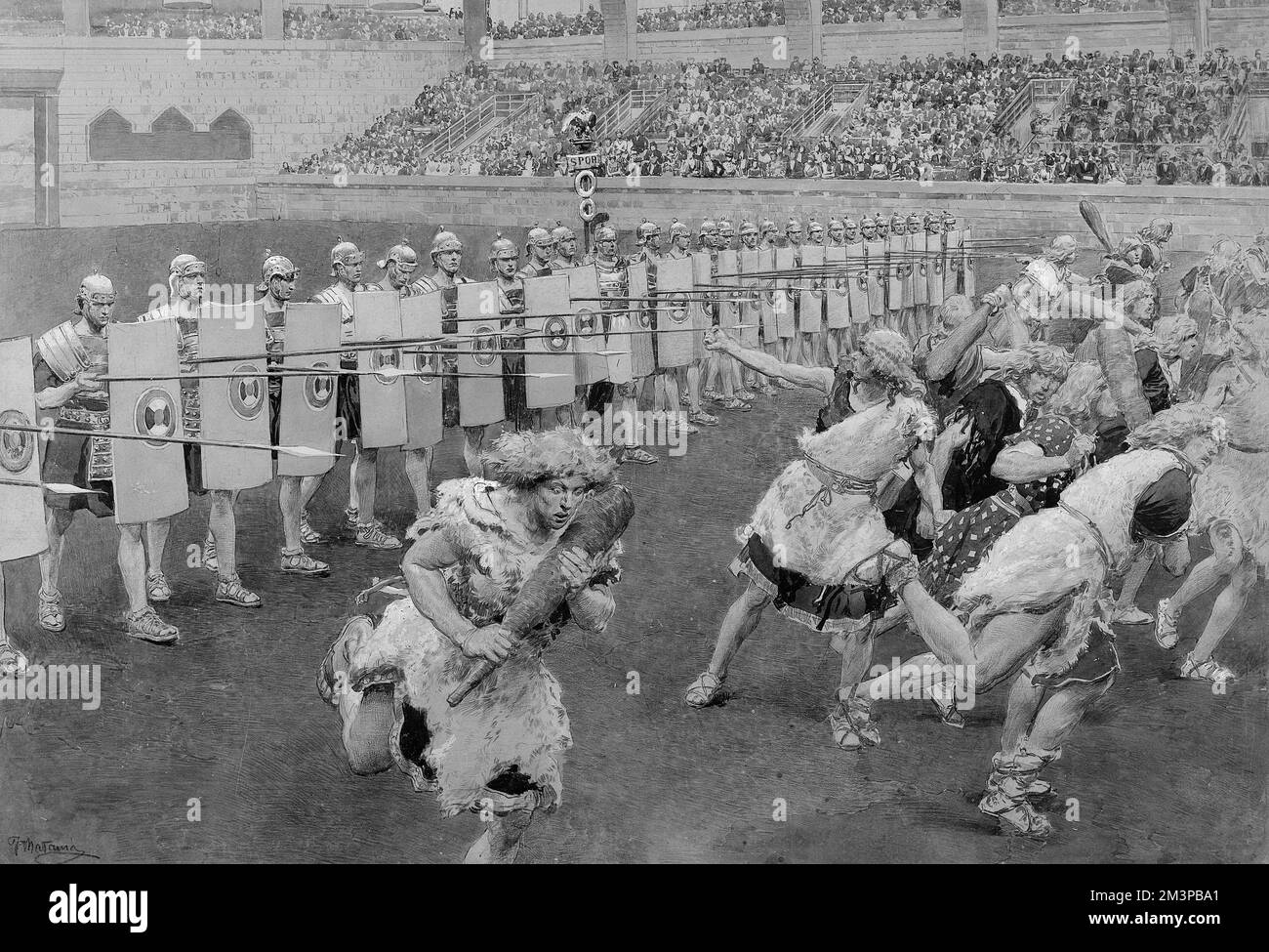 Reconstitution au Royal Tournament, Olympia, Londres Banque D'Images