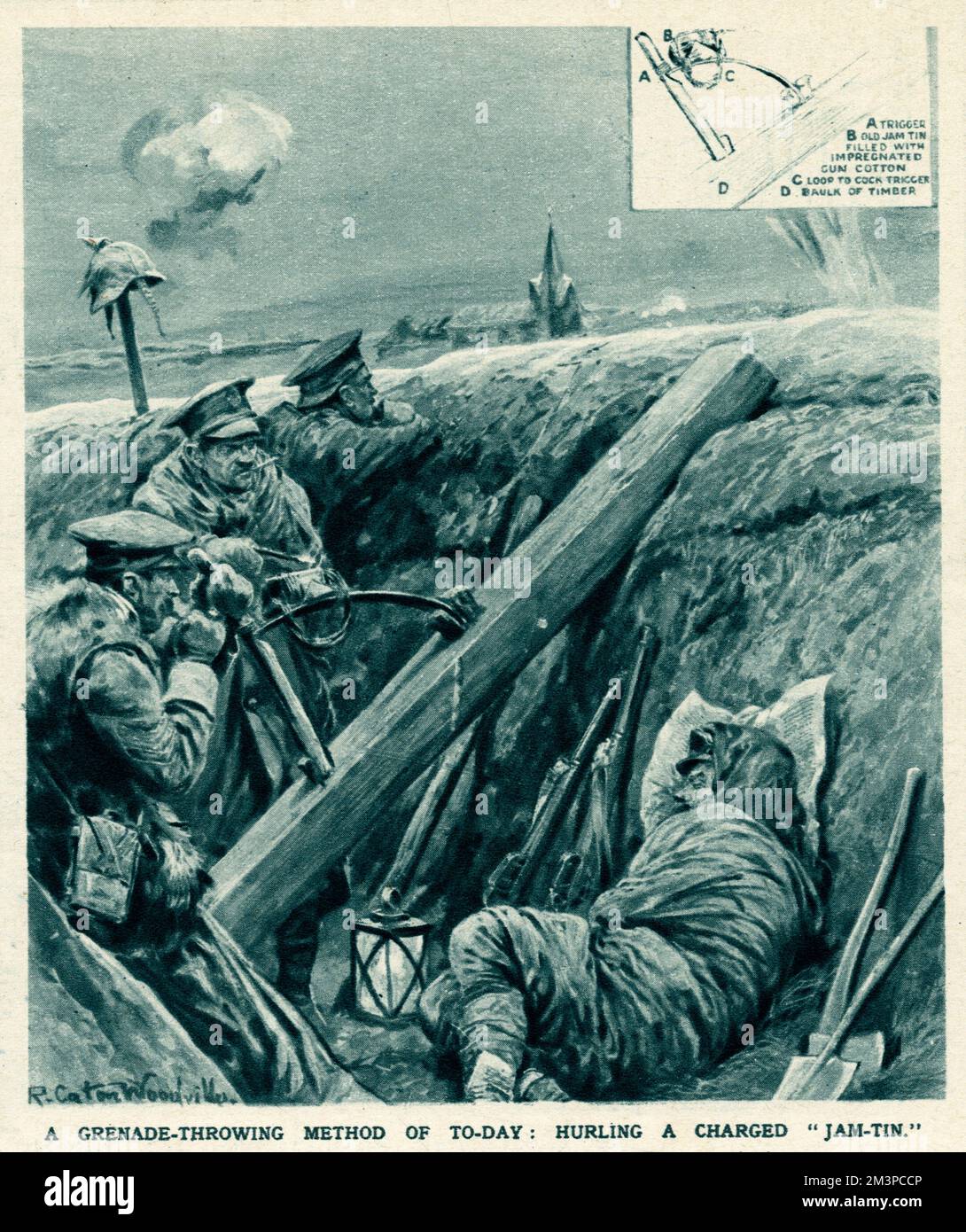 Jam-Tin, grenade à lancer à la main 1914 Banque D'Images