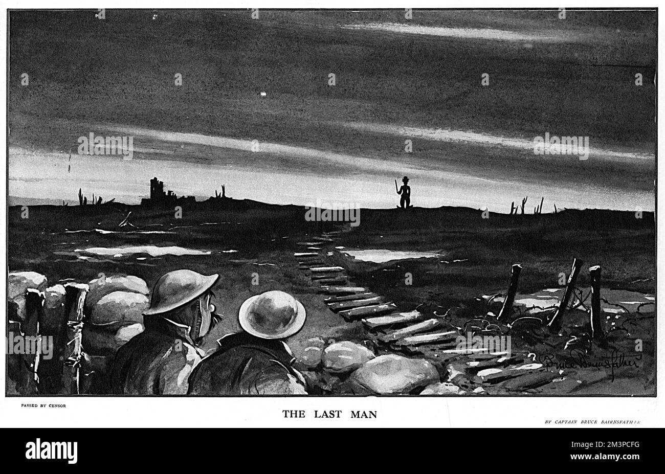 C3 (barrée) CC, The Last Man de Bruce Bairnsfather Banque D'Images
