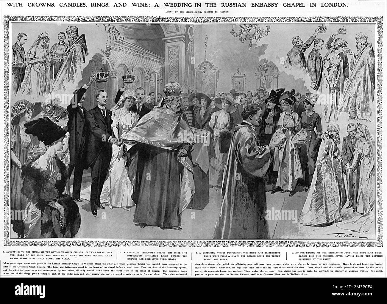 Avec des couronnes, des bougies, des anneaux et du vin un mariage