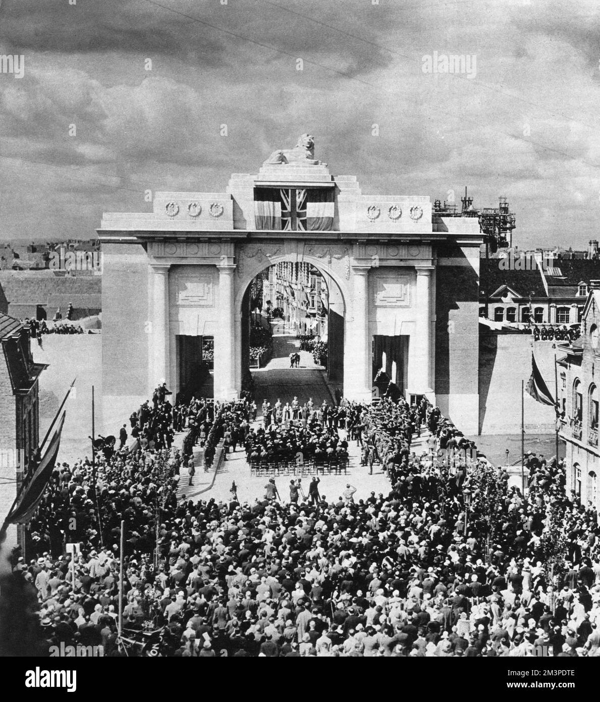 Mémorial de la porte de Menin, Ypres 1927 Banque D'Images