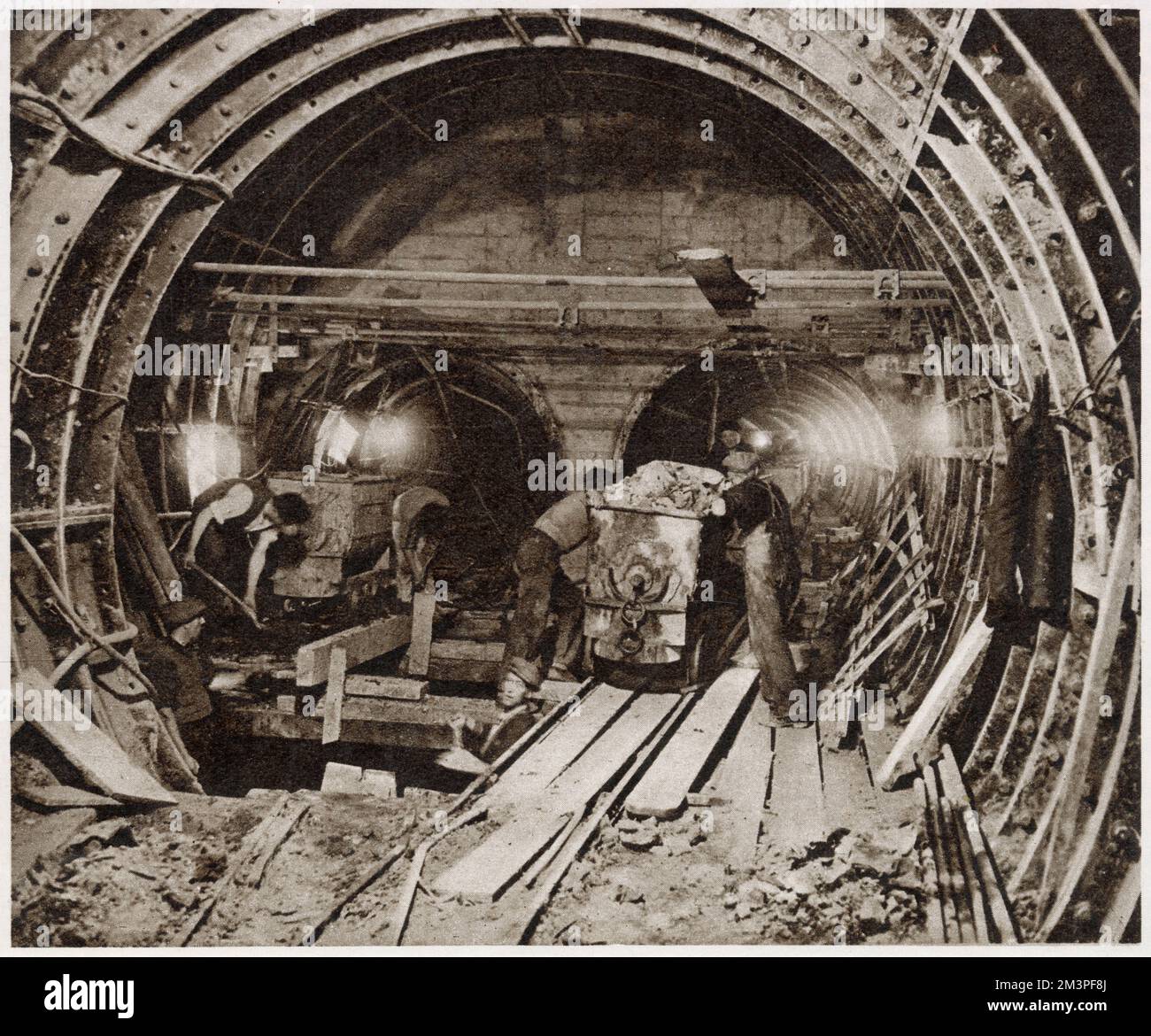 Construction sous Oxford Street pour le bureau de poste 1958 Banque D'Images