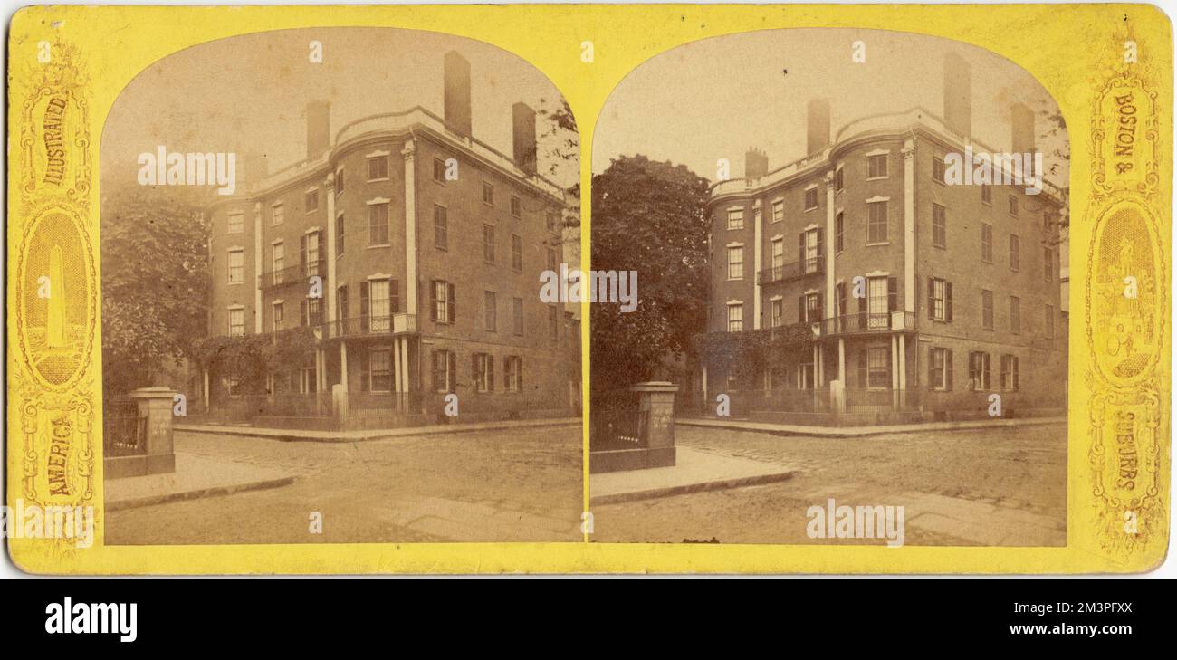 Résidence d'Edward Everett. À l'angle de Otis St. Et en été, bâtiments historiques Banque D'Images
