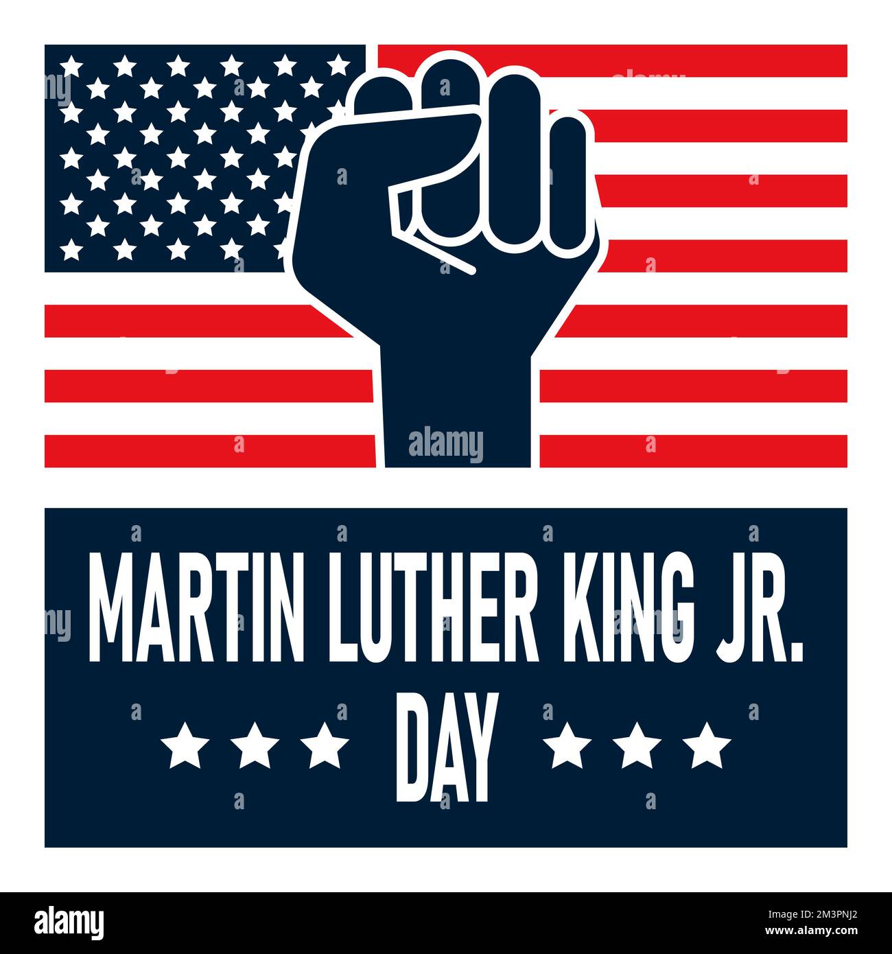 Histoire de Martin Luther King Jr Day. Illustration vectorielle. Banque D'Images
