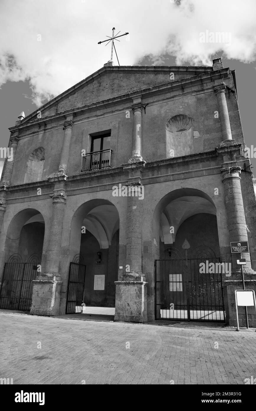 église et couvent de S. Maria di Gesù di montesalvo 16th siècle enna sicile italie Banque D'Images