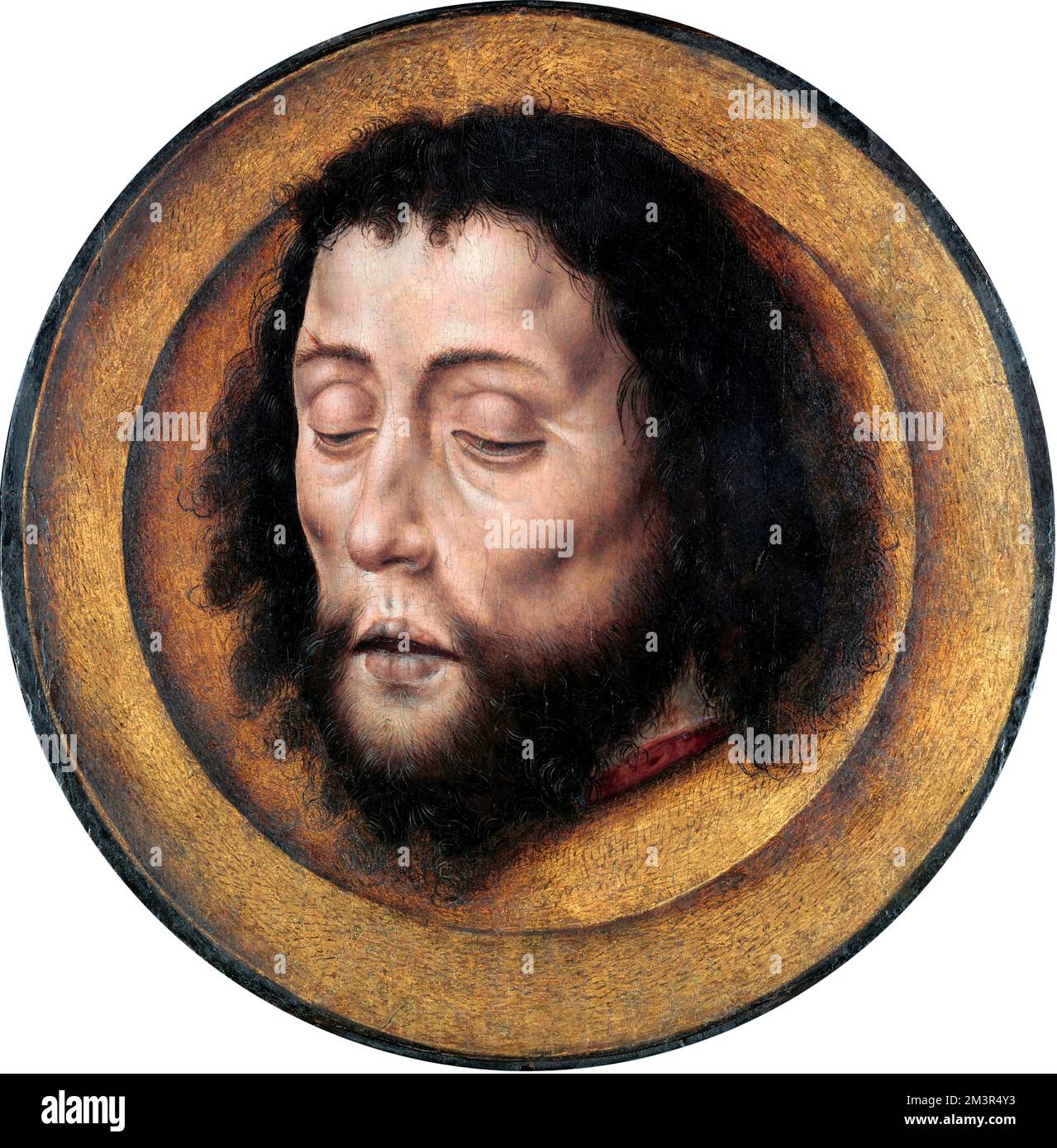 Tête de Saint Jean-Baptiste sur un chargeur par Aelbrecht becs, huile sur peuplier, c. 1500 Banque D'Images