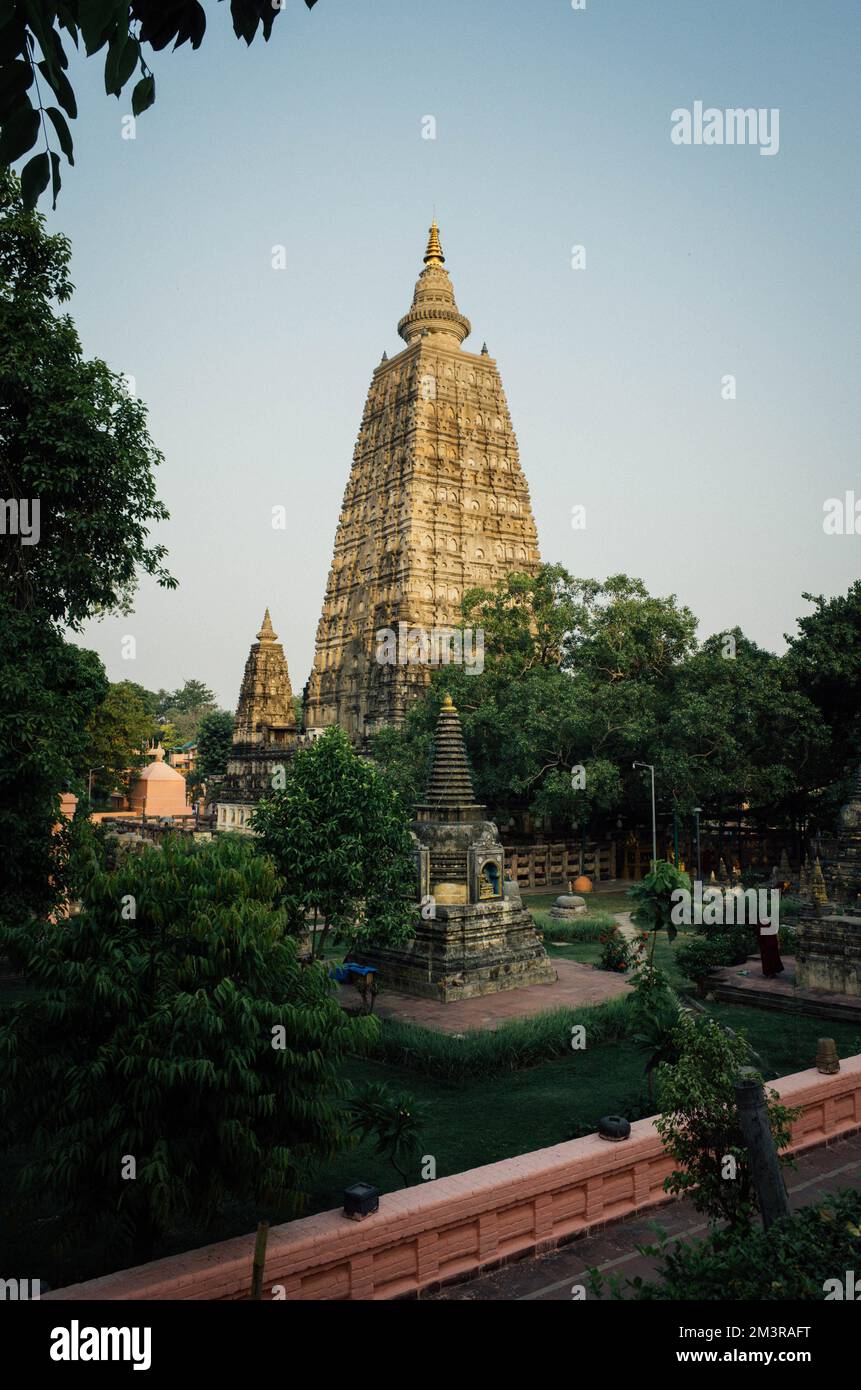 Temple de Mahabodhi Bodhgaya Banque D'Images