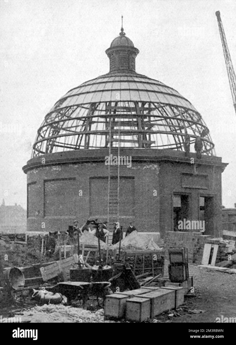 Construction du tunnel piétonnier de Greenwich Banque D'Images