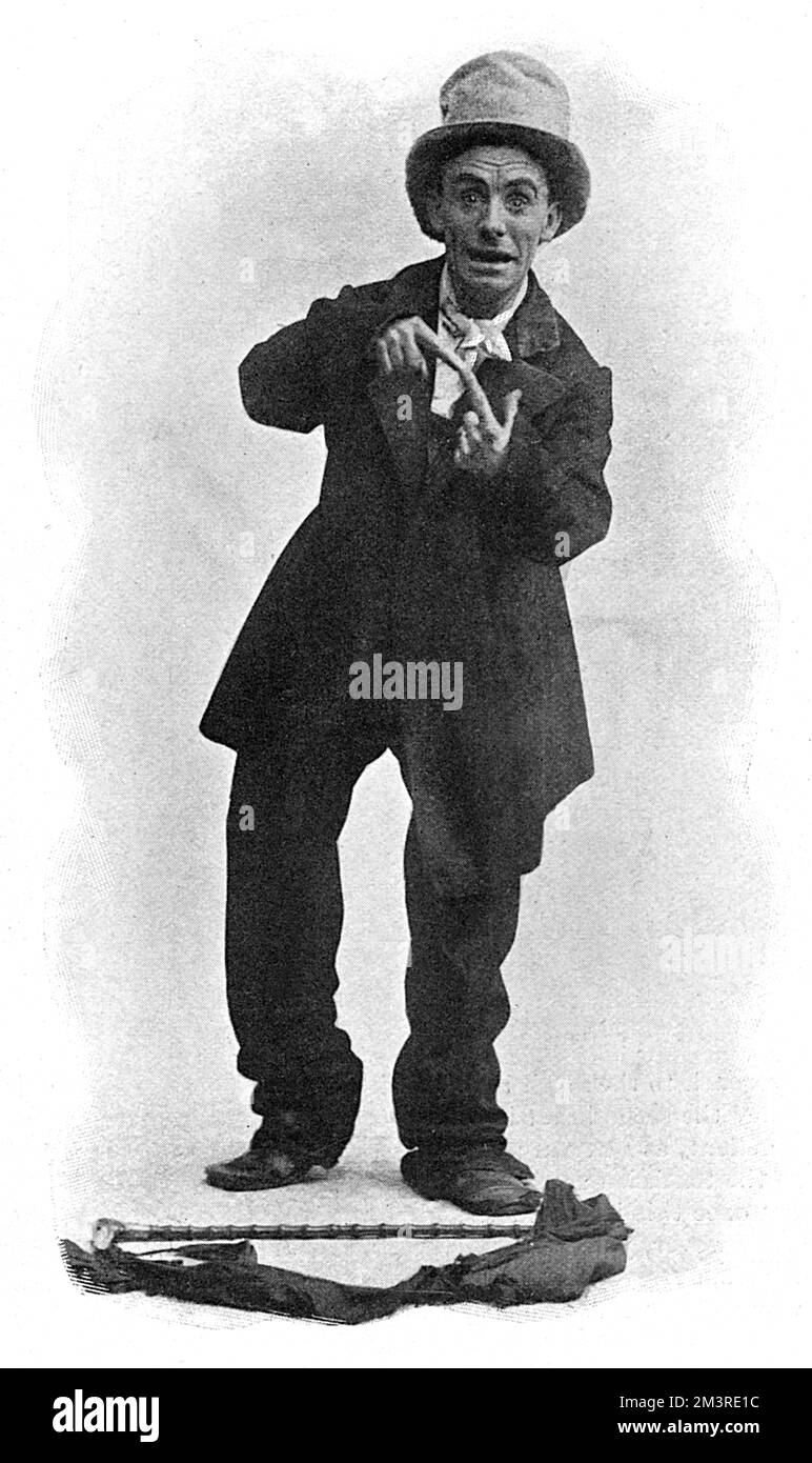 DaN Leno comme l'un de ses charachteurs, de l'esquisse: Attendez jusqu'à ce que je suis son Père. Date: 1902 Banque D'Images