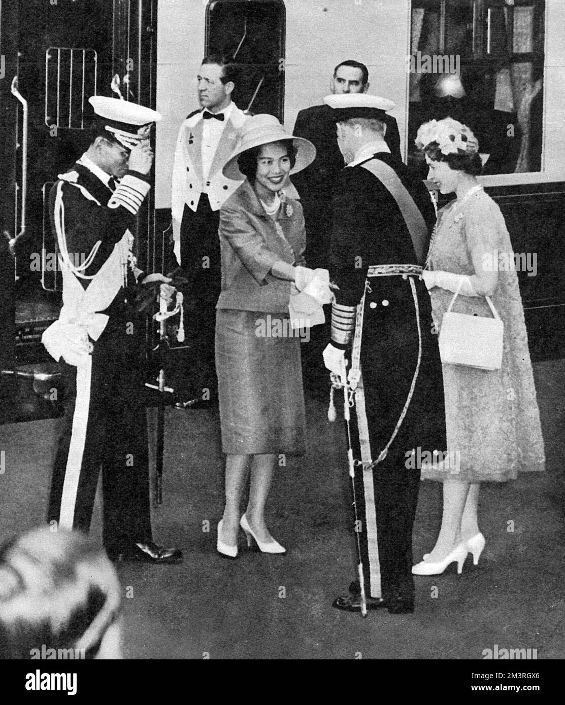 Le roi Bhumibol Adulyadej et la reine Sirikit de Thaïlande Banque D'Images