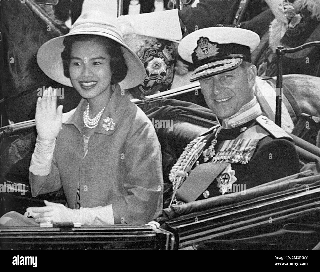 Reine Sirikit de Thaïlande et Prince Philip Banque D'Images