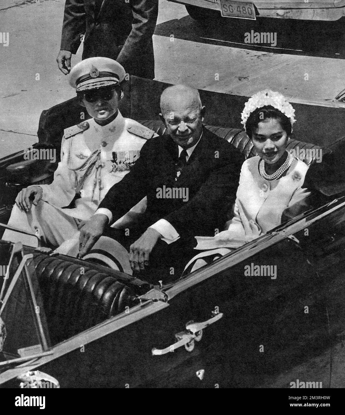 Le roi Bhumibol Adulyadej et la reine Sirikit aux États-Unis Banque D'Images