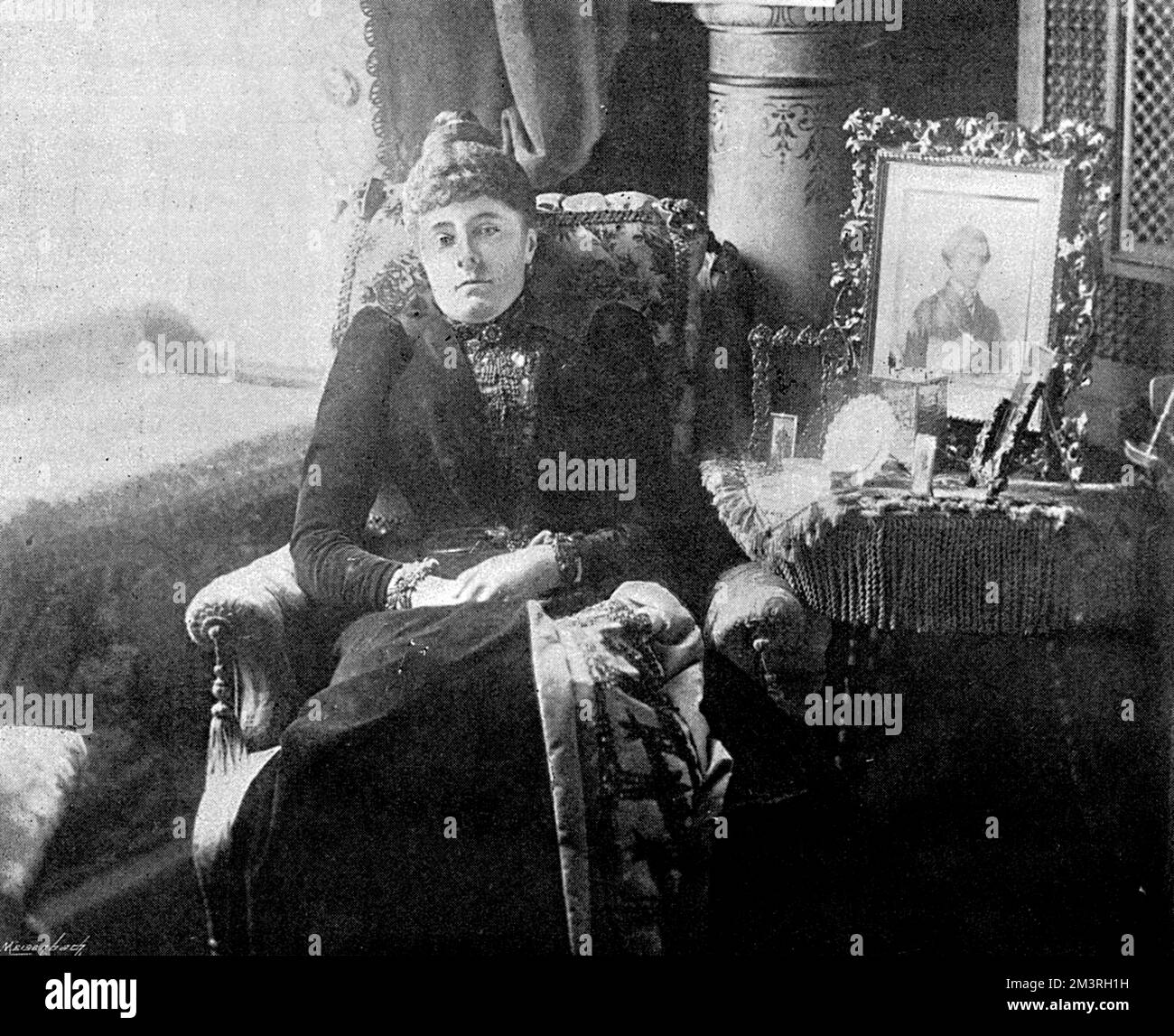 Photographie de Lady Ermyntrude Malet (n&#x9960;Sackville Russell), épouse du diplomate britannique Sir Edward Baldwin Malet (1837 - 1908). Date: 1893 Banque D'Images