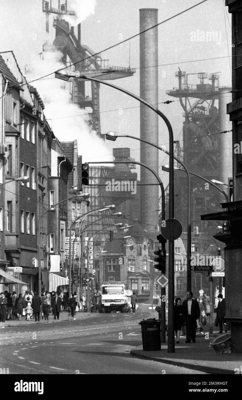 Points négatifs dans la région de la Ruhr de 1965 à 1971. Pollution de