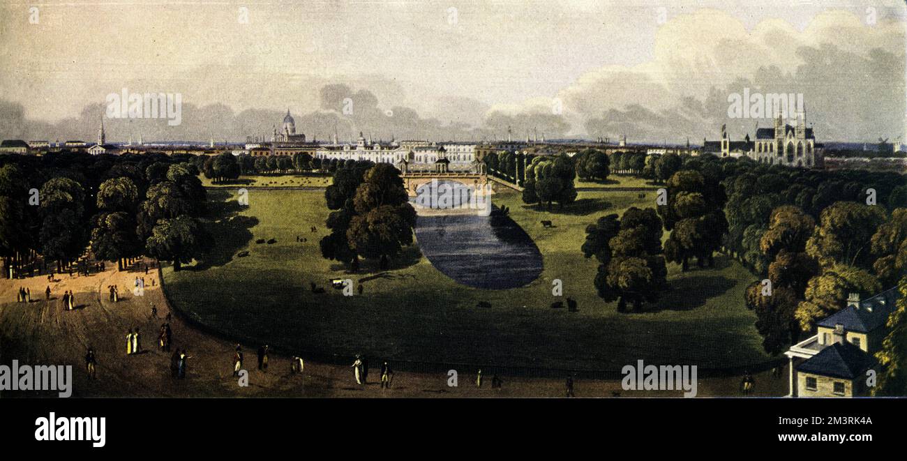 La vue depuis Buckingham Palace Banque D'Images