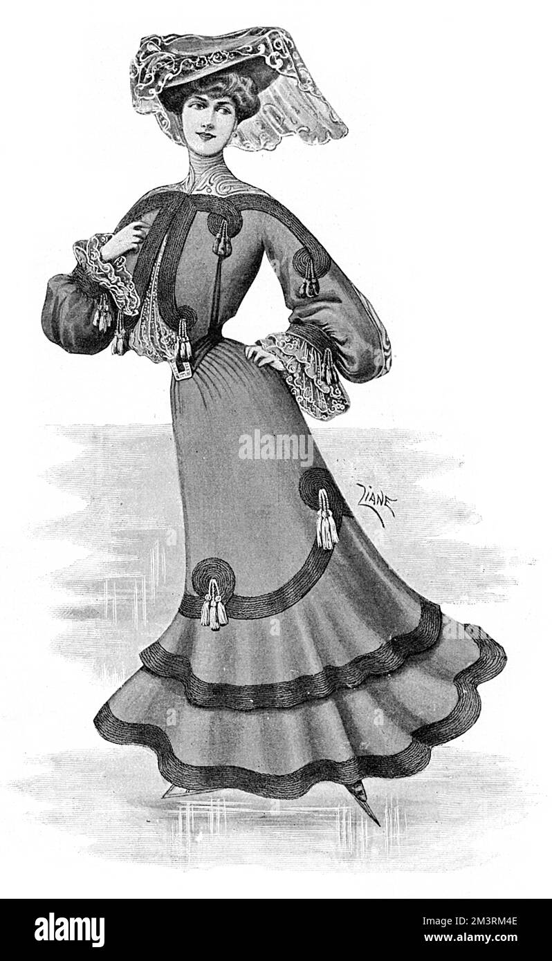 Patinage costume1903 Banque D'Images