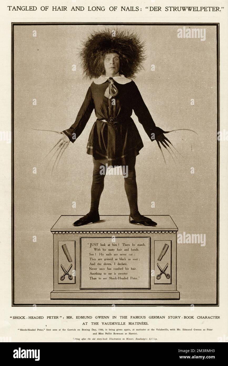 Edmund Gwenn dans Der Struwwelpeter 1913 Banque D'Images