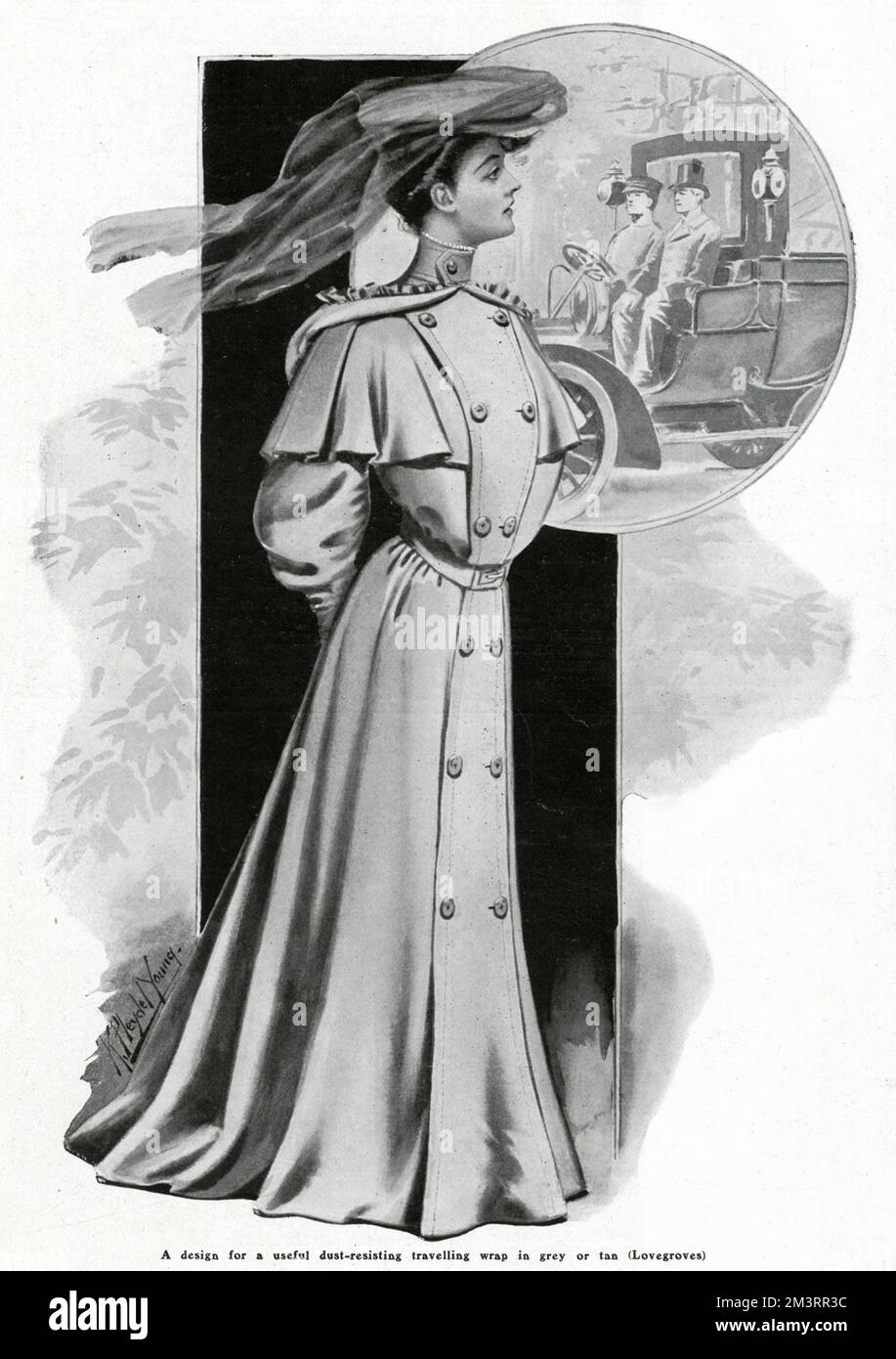 Manteau automobile pour femmes 1905 Banque D'Images