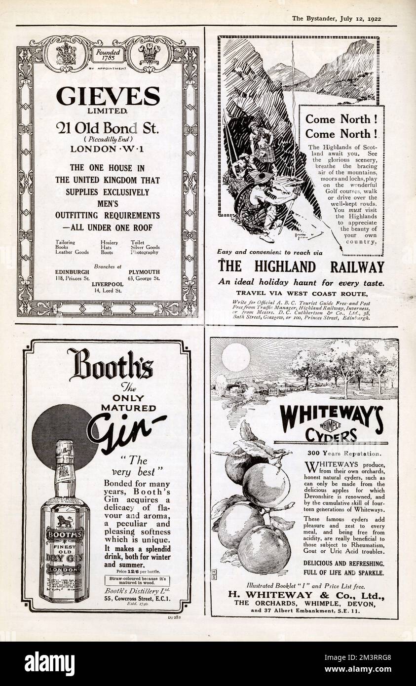 Publicités y compris pour le Highland Railway Banque D'Images