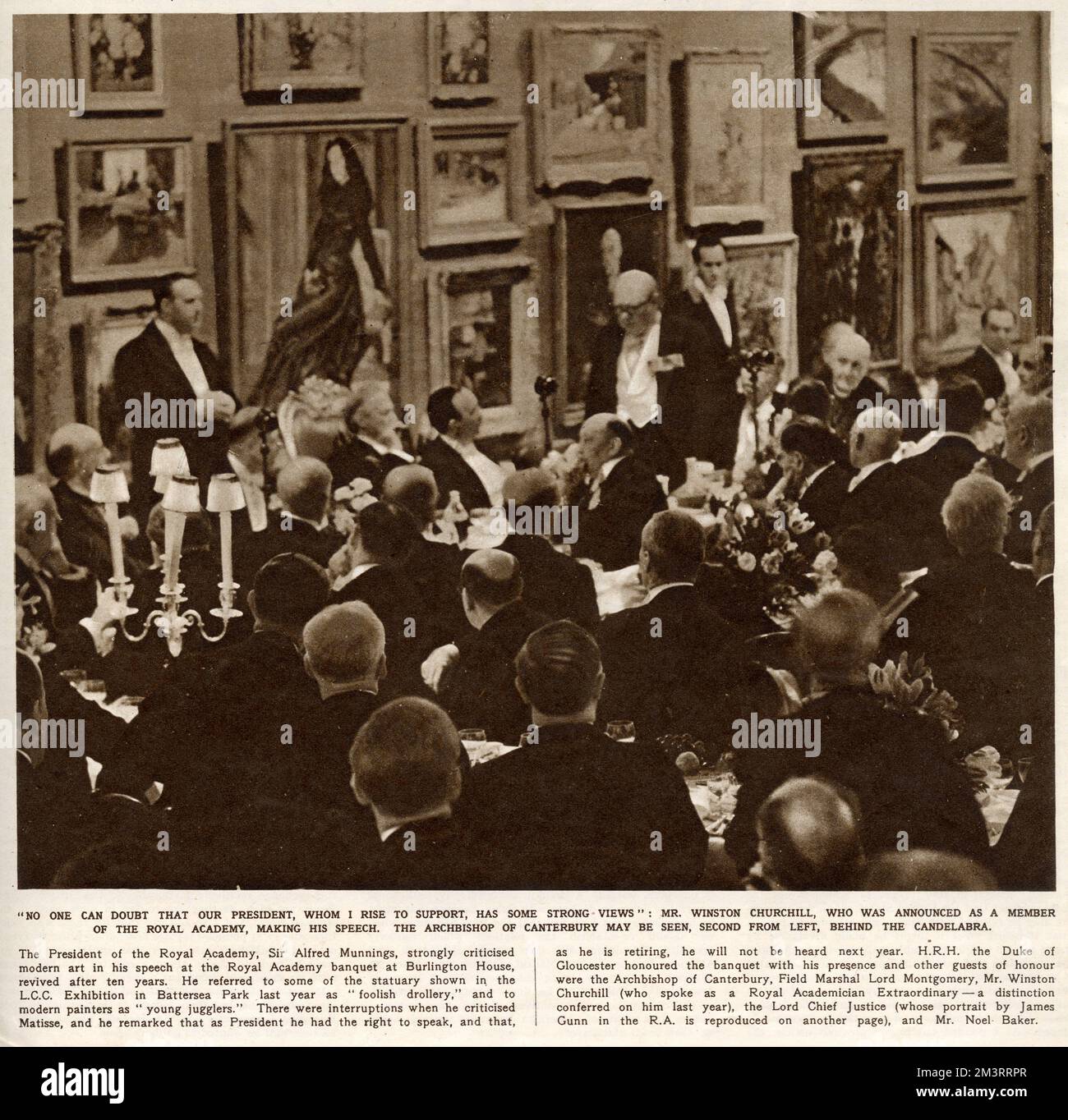 Renaissance du banquet de la Royal Academy, 1949 Banque D'Images