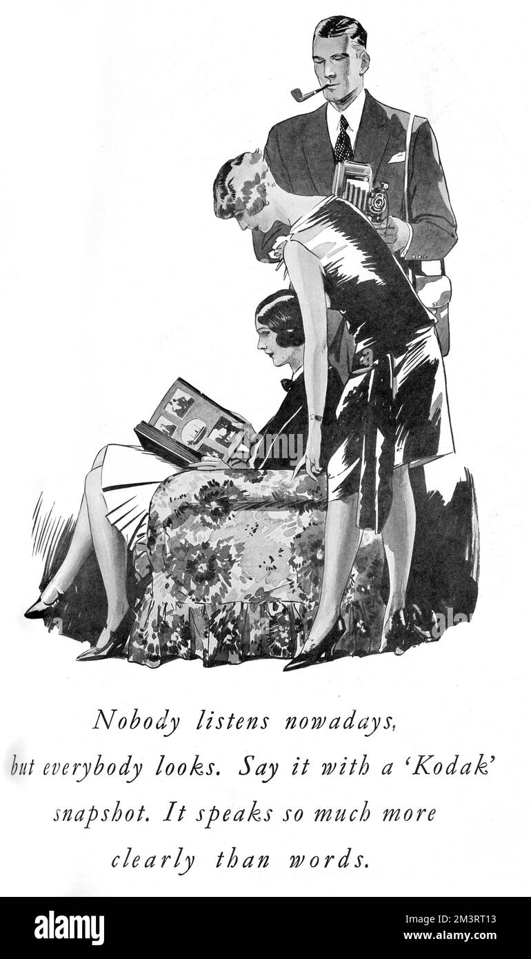 Publicité KODAK, 1928 Banque D'Images