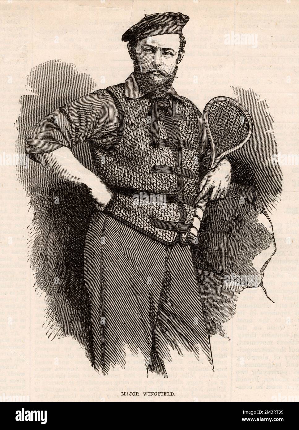 Major Walter Clopton Wingfield - conçu, développé et popularisé le jeu de tennis sur gazon au début de 1870s. 1881 Banque D'Images