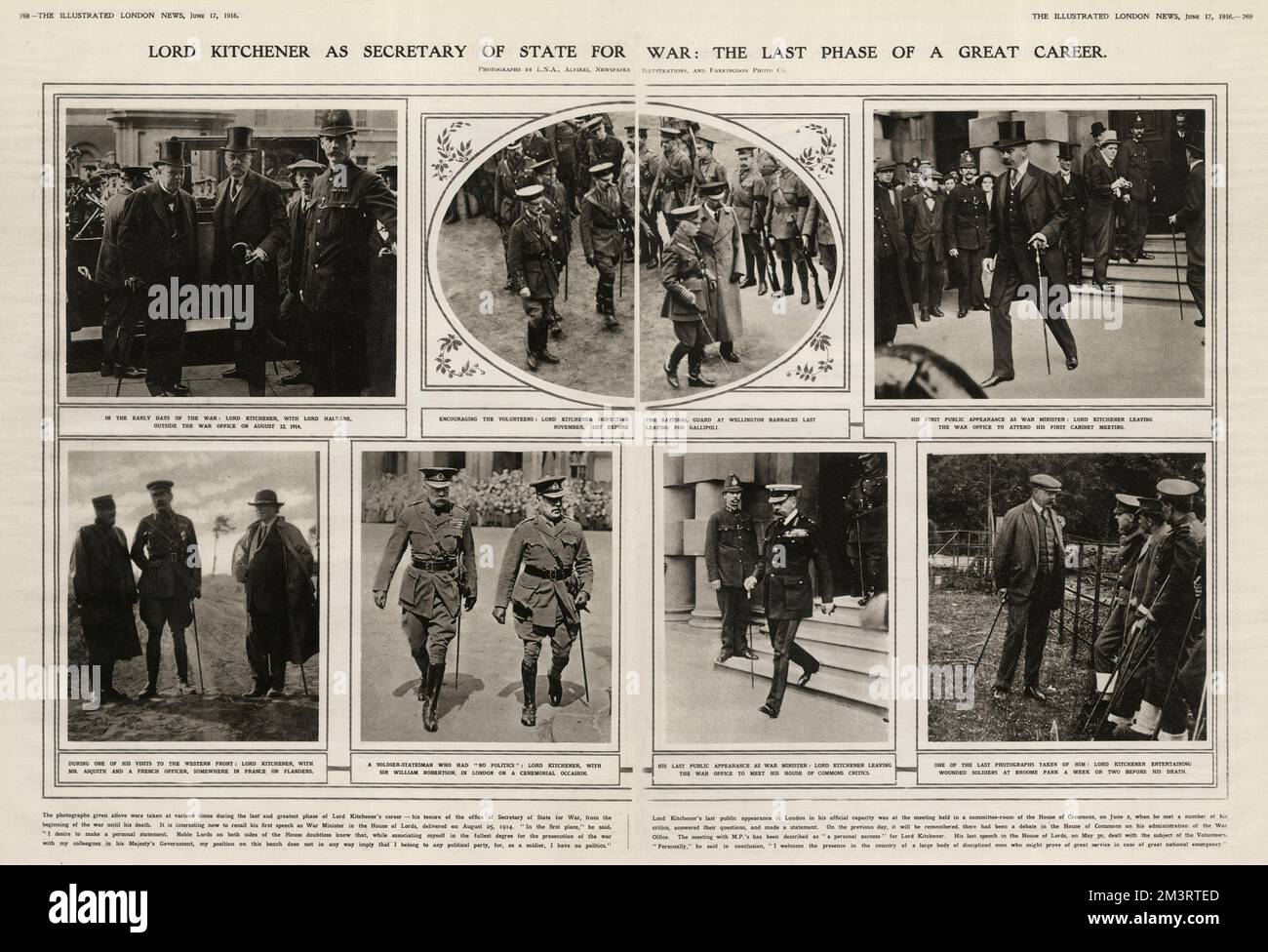 Lord Kitchener est secrétaire d'État à la Guerre. Banque D'Images