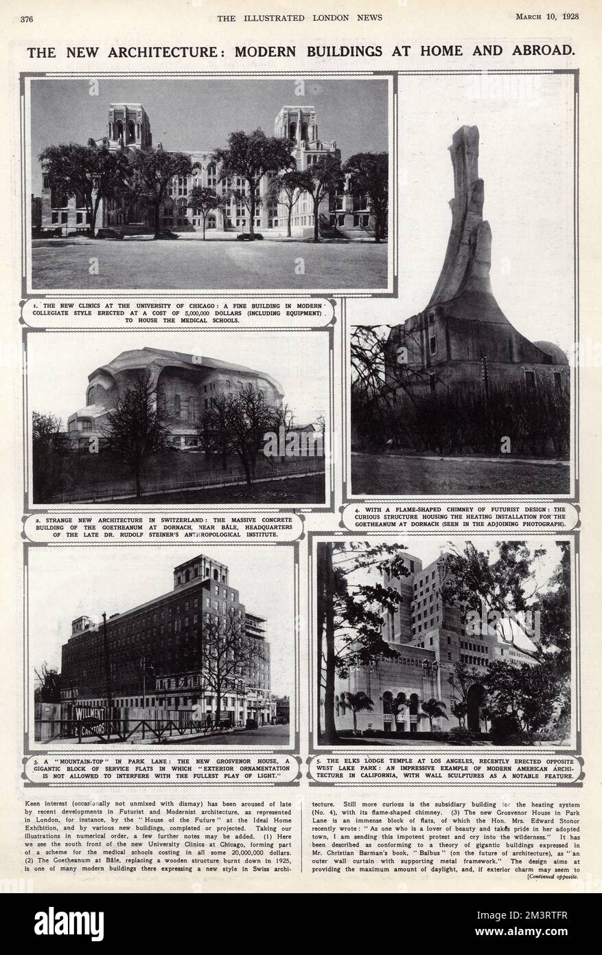 Architecture moderne de 1928 Banque D'Images