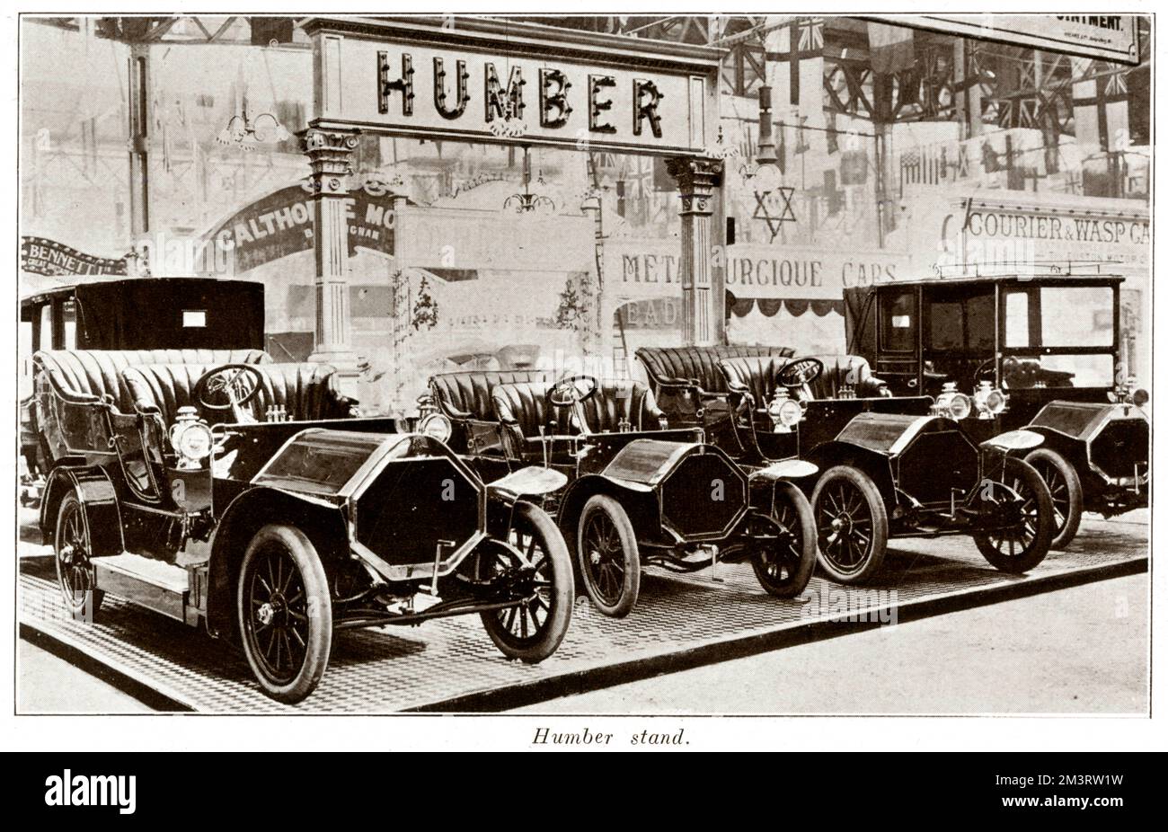 Stand Humber au salon de l'automobile, Olympia 1907 Banque D'Images