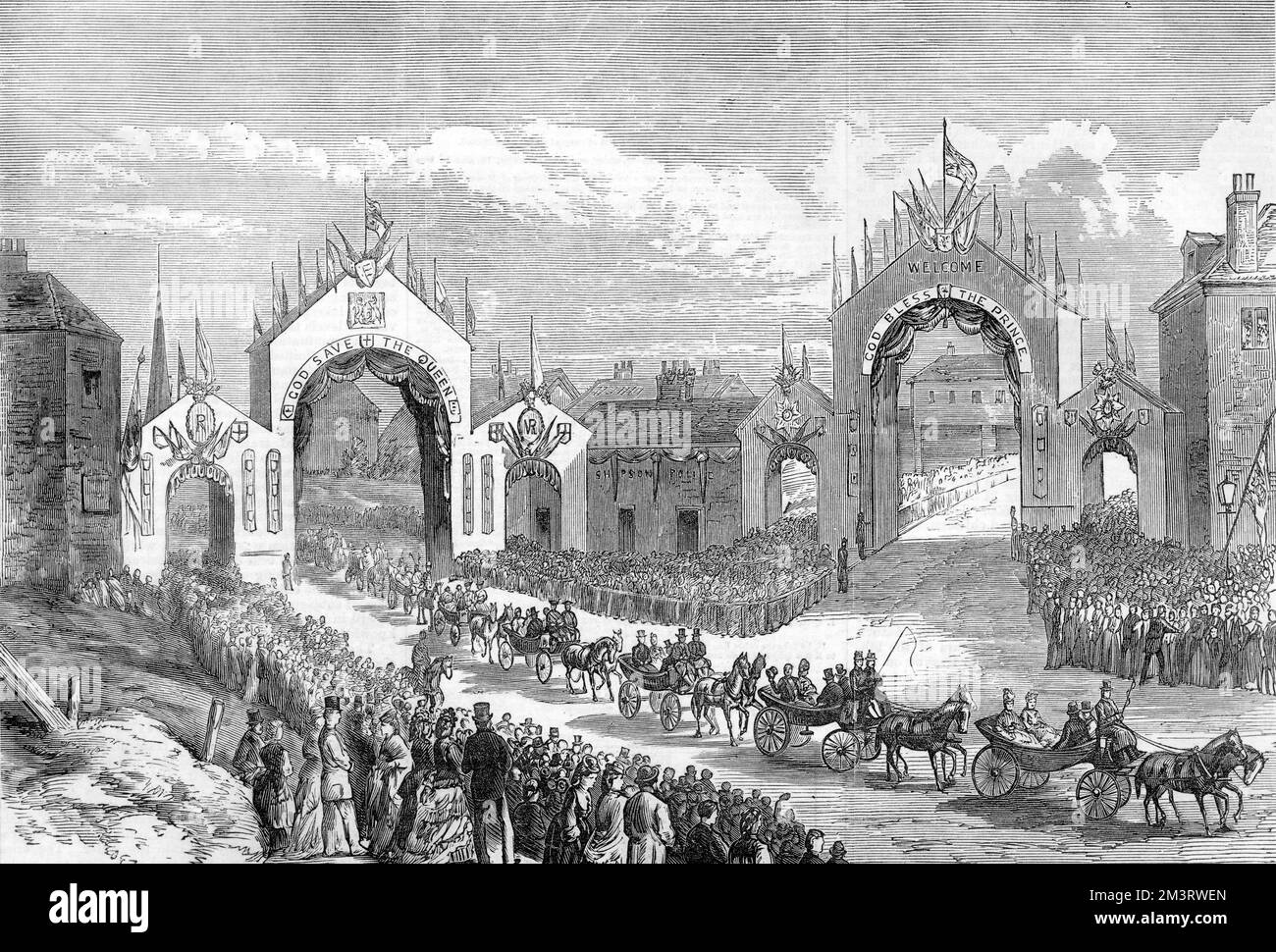 Prince Arthur à Leeds, procession à Chapeltown Banque D'Images