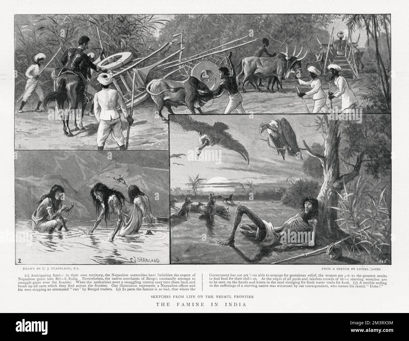 Famine en Inde, 1897 Banque D'Images