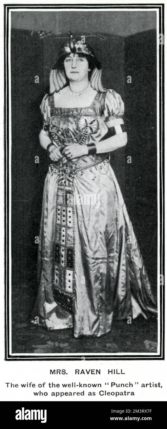 Annie Raven-Hill dans le rôle de Cléopâtre au bal des artistes, 1910 Banque D'Images