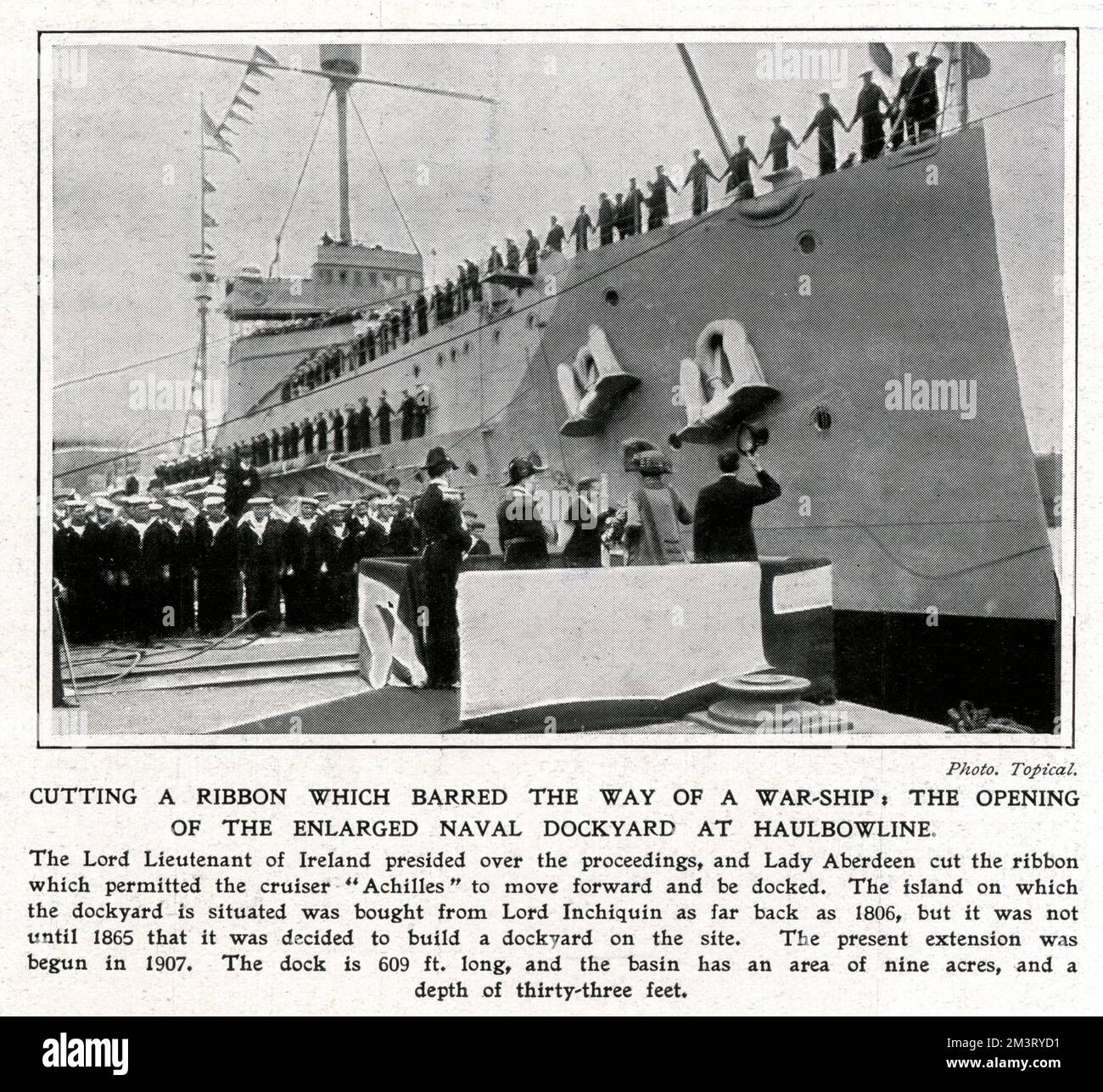 Ouverture du chantier naval agrandi à Haulbowline Banque D'Images