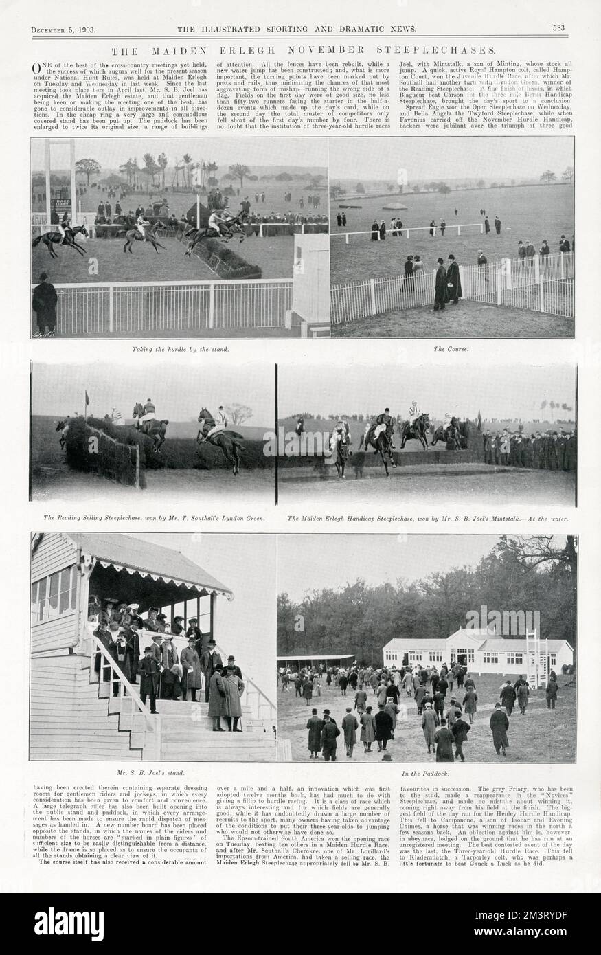 Course inaugurale d'Erlegh Banque D'Images