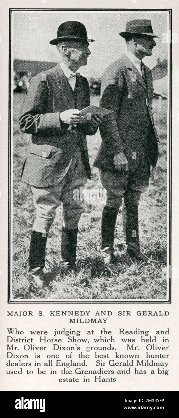 Major S. Kennedy et Sir Gerald Mildmay - Reading and District Banque D'Images
