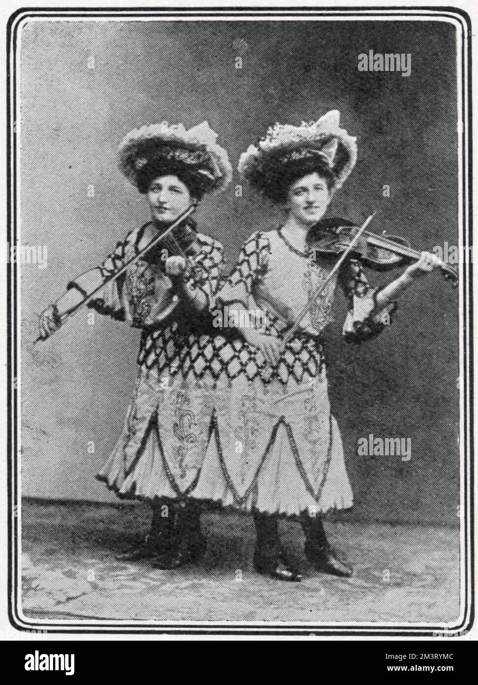 Jumeaux siamois, Rosa et Josphine Blazek 1910 Banque D'Images