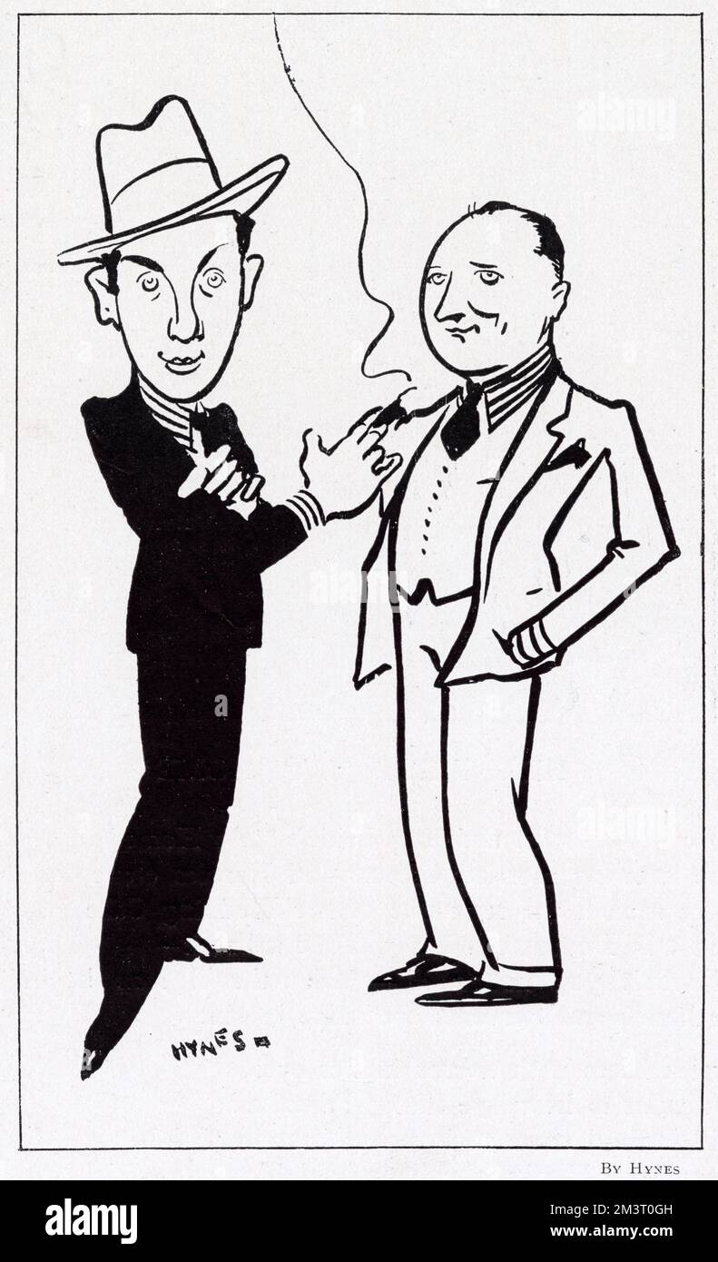 Herbert Clayton et Jack Waller, impresarios théâtral, sont responsables de l'arrivée de comédies musicales telles que le Boyfriend et le Mercenary Mary dans le West End de Londres en 1920s. Date: 1927 Banque D'Images