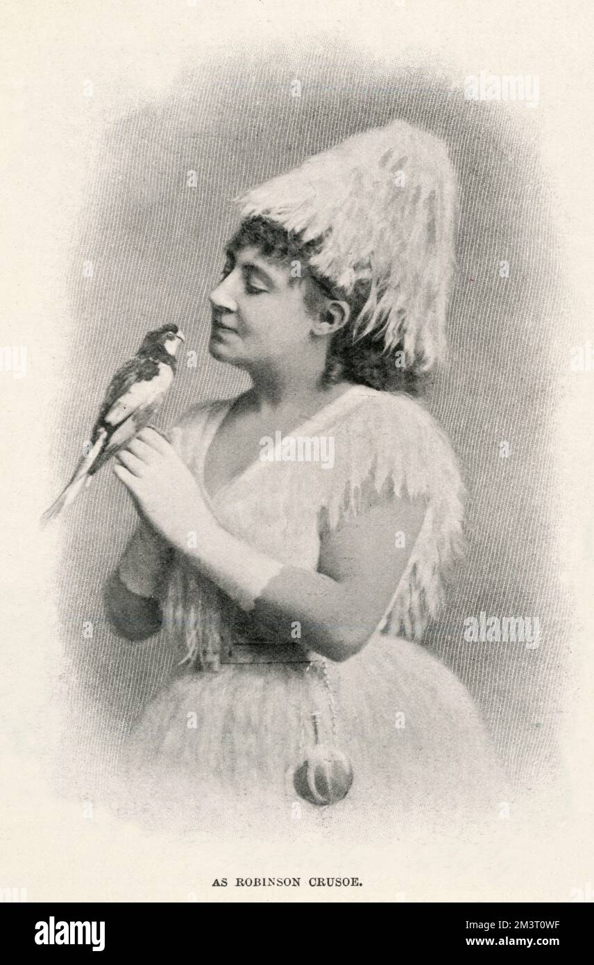Lydia Thompson dans le rôle de Robinson Crusoé Banque D'Images