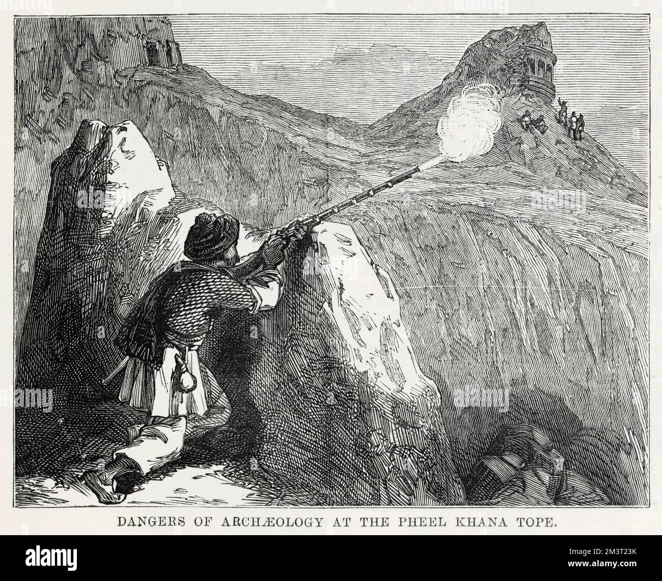 Dangers de l'archéologie au Pheel Khana Tope Banque D'Images