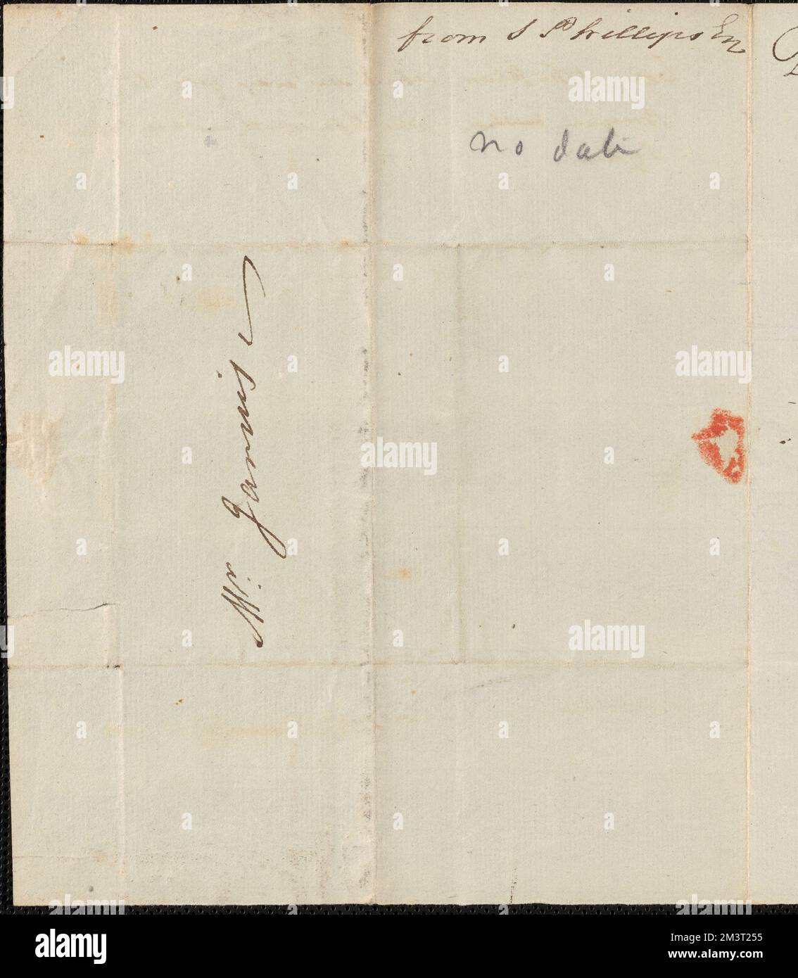 Samuel Phillips à Leonard Jarvis, sans date , Vente de terrains publics, États-Unis, Massachusetts, Politique et gouvernement, 1775-1865, Maine, politique et gouvernement, 1775-1865, États-Unis, Histoire, Révolution, 1775-1783, revendications, Canada, frontières, États-Unis Banque D'Images