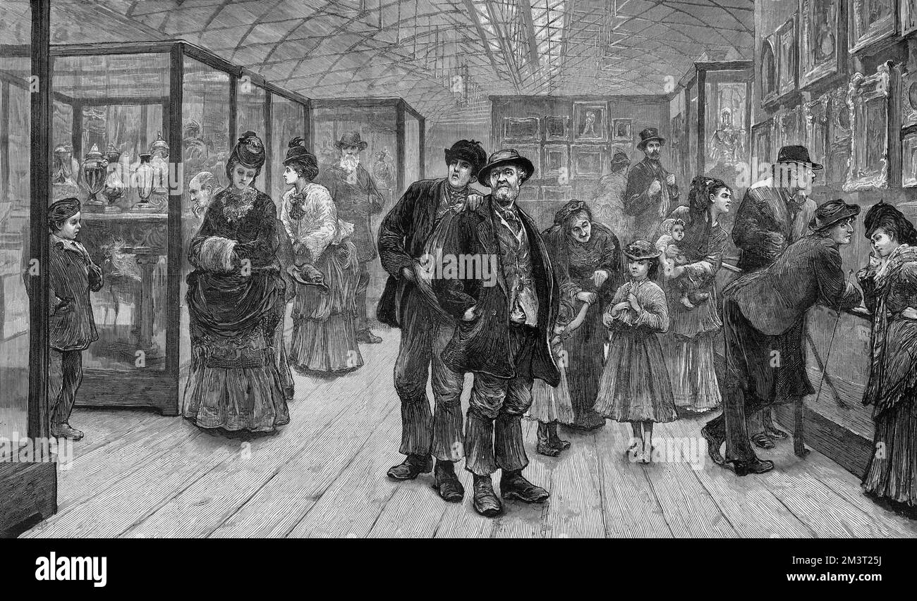 Amateurs d'art à l'est - Une étude à la collection de prêt de Sir Richard Wallace au Musée Bethnal Green. Banque D'Images