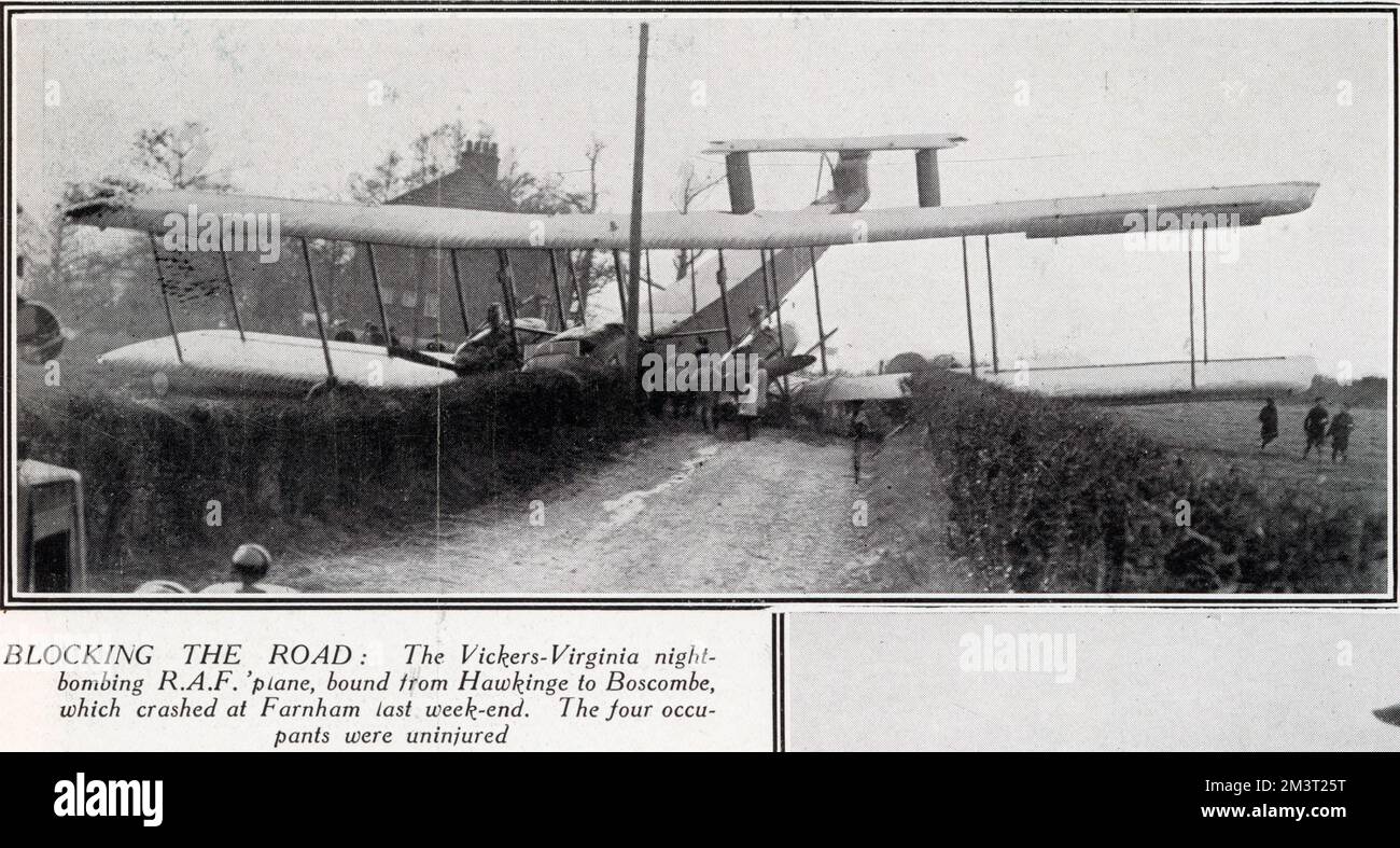 Un avion de la RAF s'est écrasé à Farnham Banque D'Images