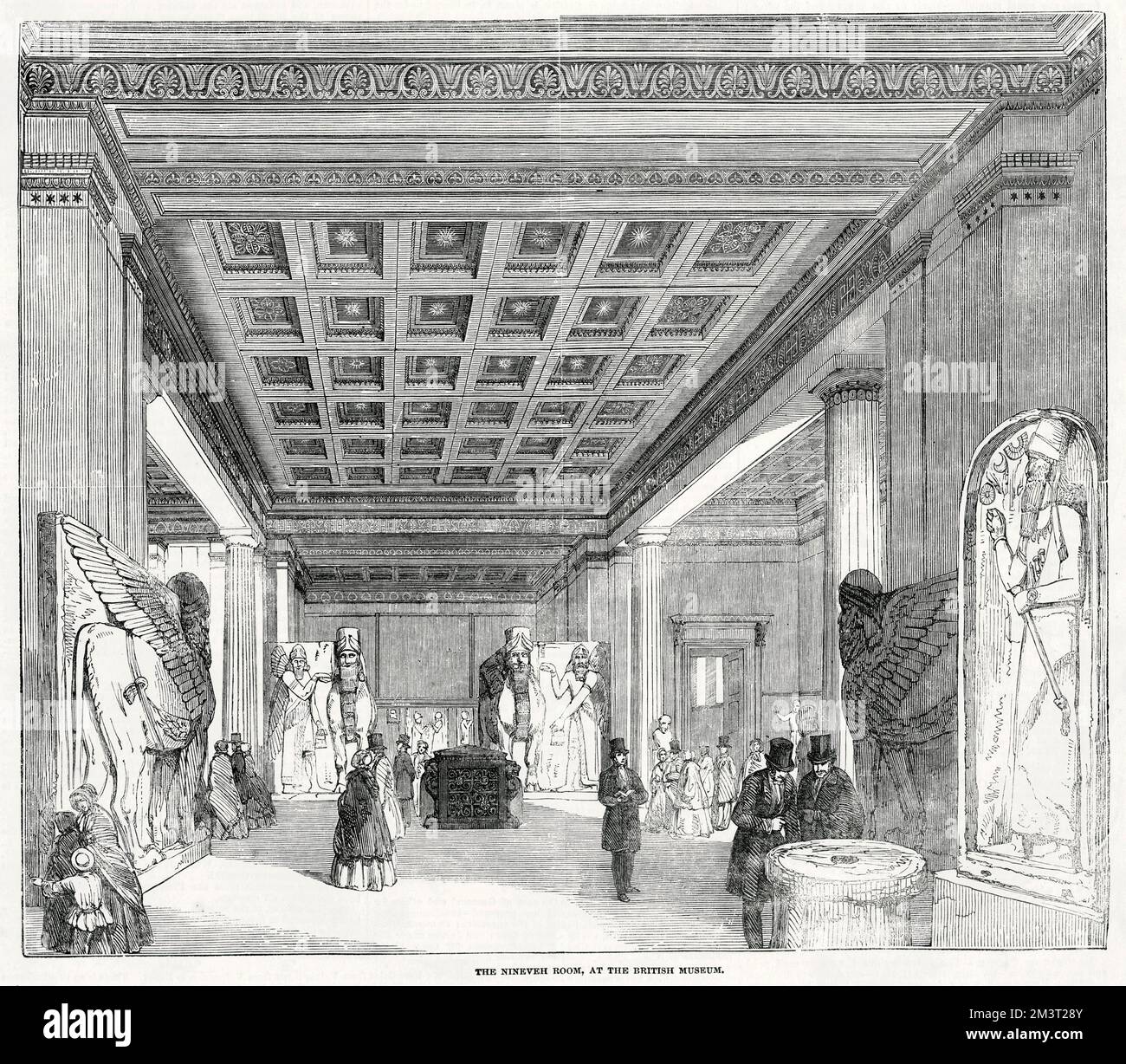 La salle Ninive au British Museum. Date: 1853 Banque D'Images