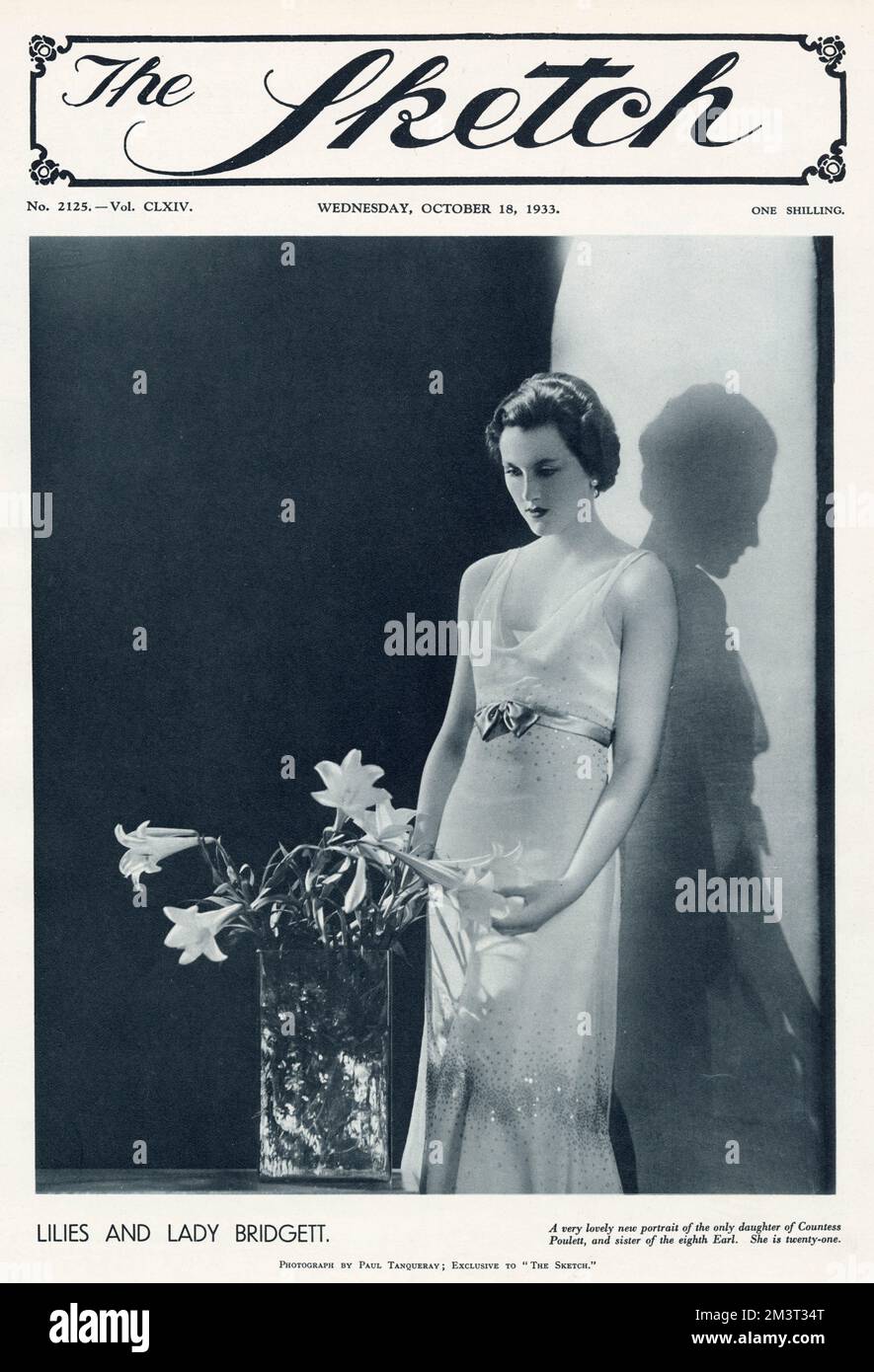 Lady Bridgett Poulett (1912 - 1975), fille du comte Poulett de 7th et de son épouse, l'ancienne actrice Sylvia Story. Un socialite important, Bridgett souvent «travaillé» comme un modèle et était un régulier dans les pages de la société des magazines tels que le esquisse et le Tatler. Banque D'Images