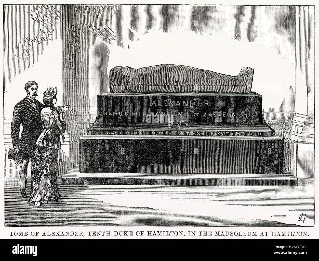 Tombe d'Alexandre, 10e duc de Hamilton Banque D'Images