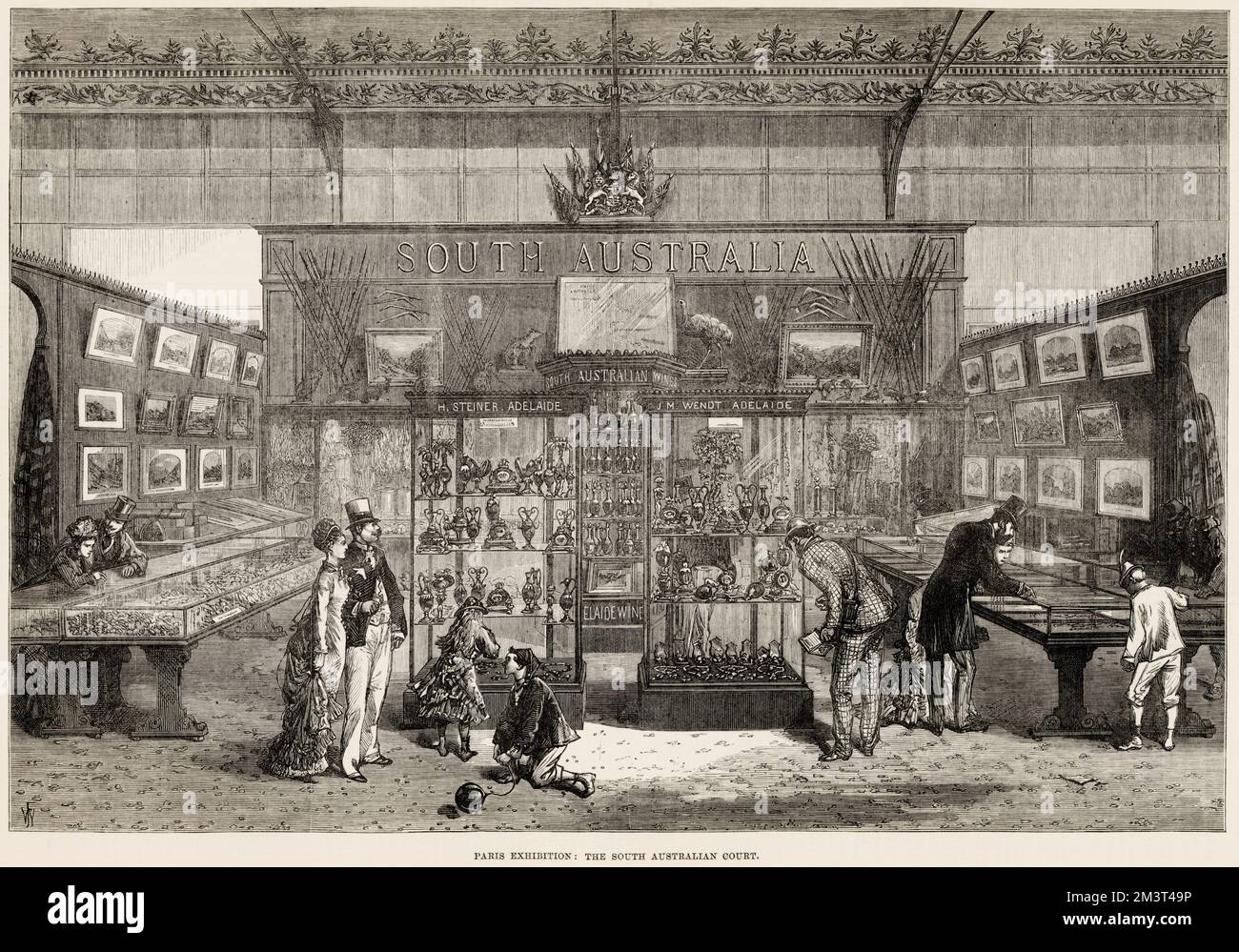 Exposition universelle de Paris 1878 : la Cour d'Australie méridionale. Banque D'Images