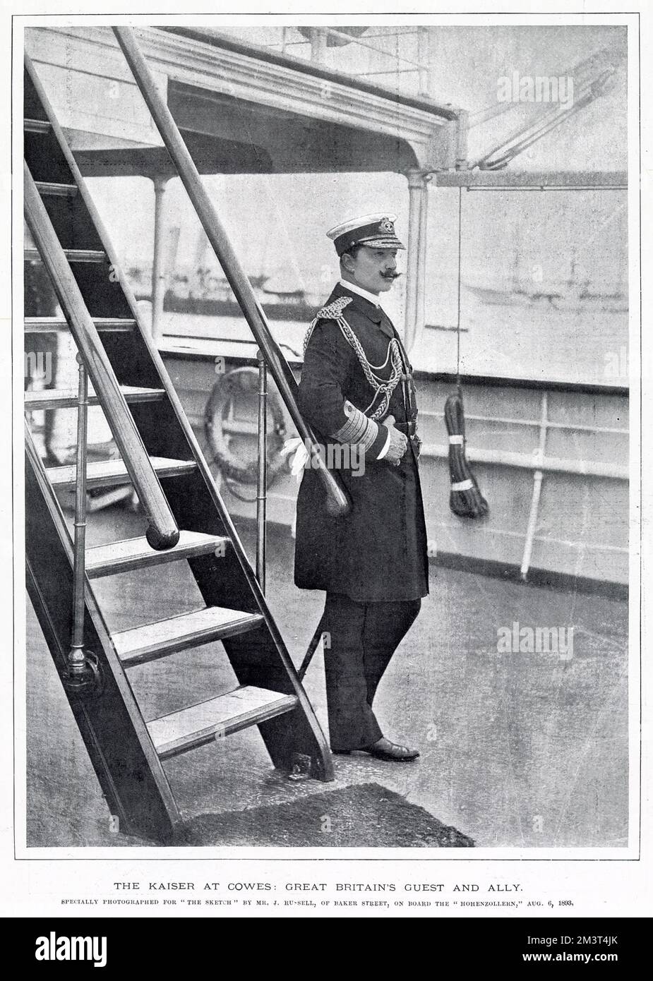 Kaiser à Cowes 1893 Banque D'Images